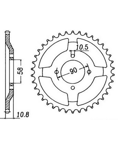 Couronne Moto JT Couronne acier JTR277.41