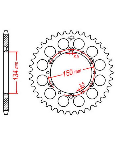 Couronne Moto JT Couronne acier JTR460.52