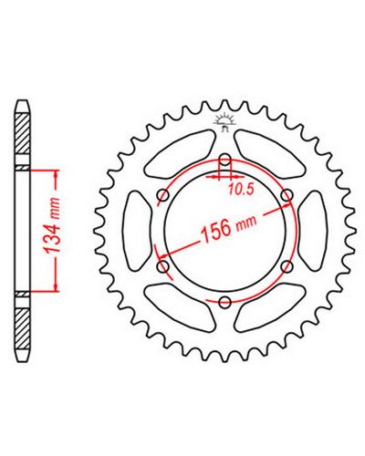 Couronne Moto JT Couronne acier JTR472.41