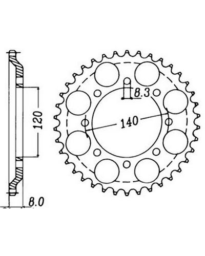 Couronne Moto JT Couronne acier JTR477.45