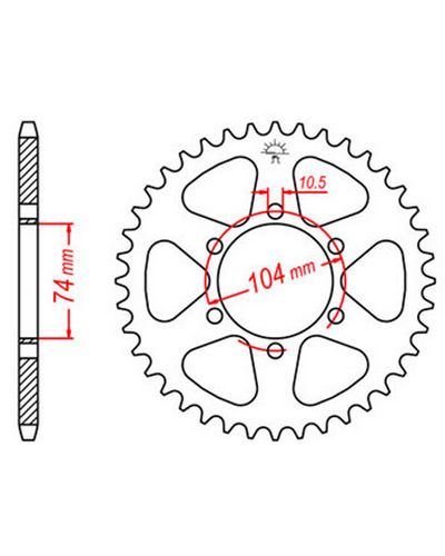 Couronne Moto JT Couronne acier JTR481.40