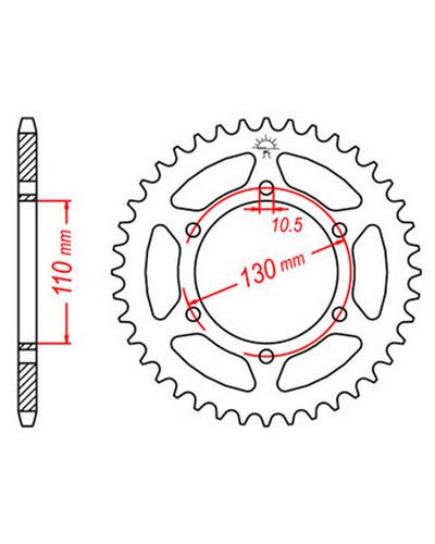 Couronne Moto JT Couronne acier JTR486.47