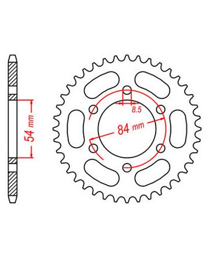 Couronne Moto JT Couronne acier JTR602.44