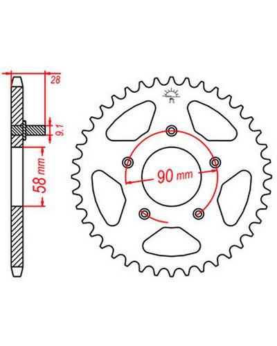 Couronne Moto JT Couronne acier JTR605.35