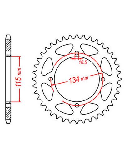 Couronne Moto JT Couronne acier JTR718.44