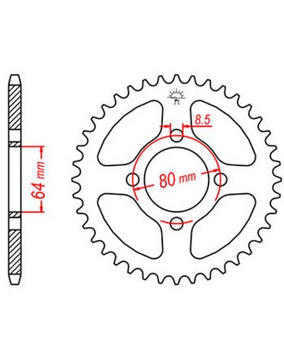 Couronne Moto JT Couronne acier JTR834.29