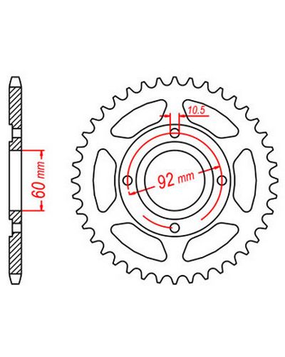 Couronne Moto JT Couronne acier JTR837.37