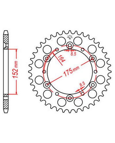 Couronne Moto JT Couronne acier JTR853.50