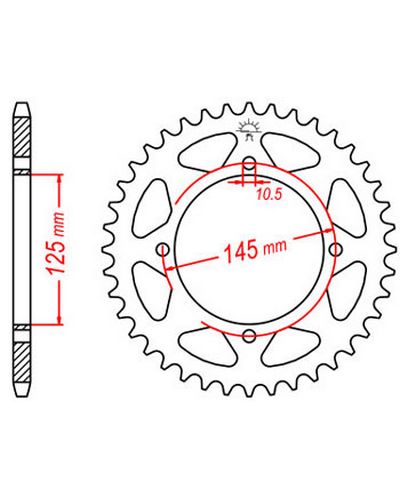 Couronne Moto JT Couronne alu JTA857.40