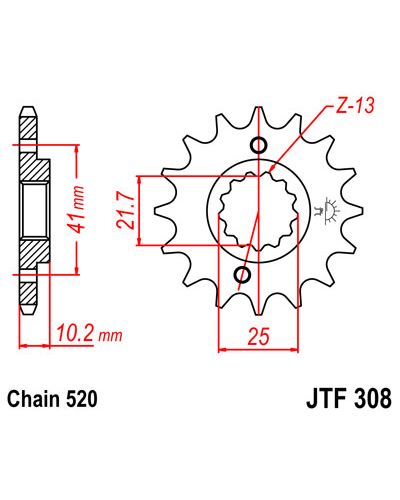 Pignon Moto JT Pignon JTF308.14