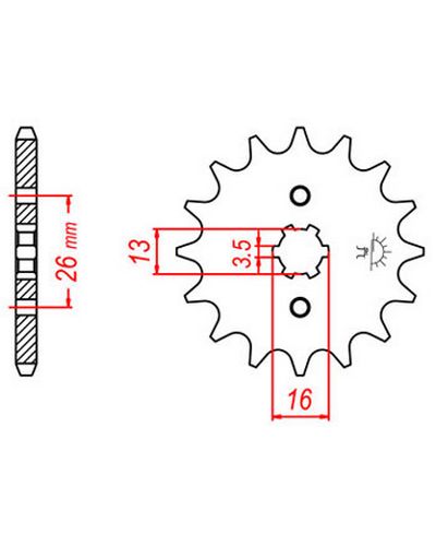 Pignon Moto JT Pignon JTF563.16