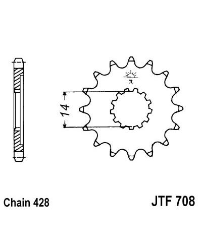 Pignon Moto JT Pignon JTF708.13