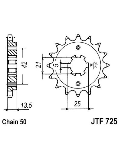 Pignon Moto JT Pignon JTF725.14