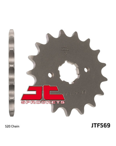 Pignon Moto JT SPROCKETS Pignon JT SPROCKETS 16 dents acier pas 520 type 569