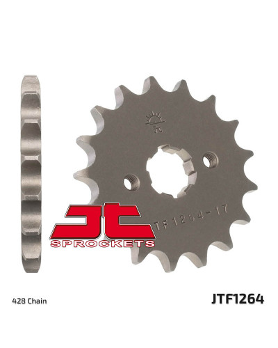 Pignon Moto JT SPROCKETS Pignon JT SPROCKETS 17 dents acier pas 428 type 1264