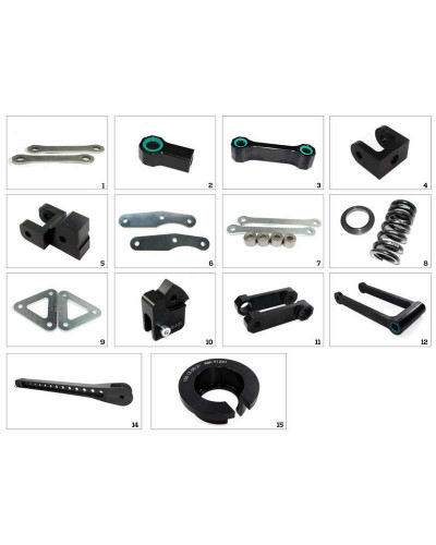 Selle Moto  Kit de rabaissement de selle TECNIUM construction type 8