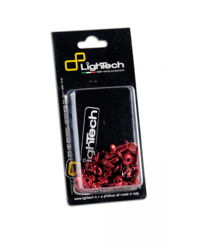 Visserie Moto Standard LIGHTECH Kit vis de cadre LIGHTECH rouge alu (18 pièces) Yamaha Mt-09