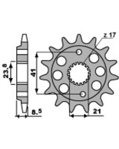 Pignon Moto PBR Pignon 15 dents PBR chaîne 520 Honda XR400R