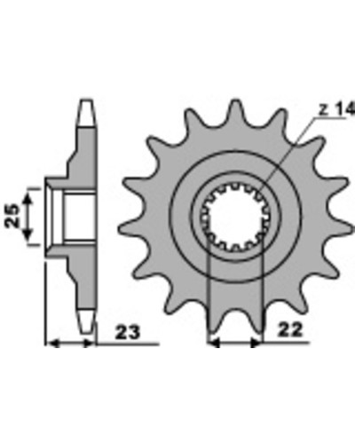 Pignon Moto PBR Pignon PBR acier standard 548 - 520