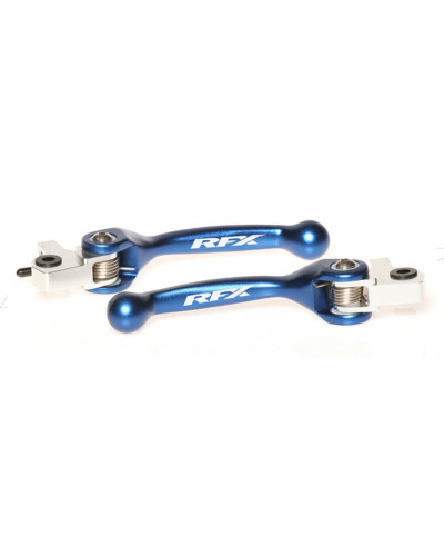 Kit Levier Embrayage et Frein Moto RFX Ensemble de leviers flexibles forgés RFX Race (Bleu)