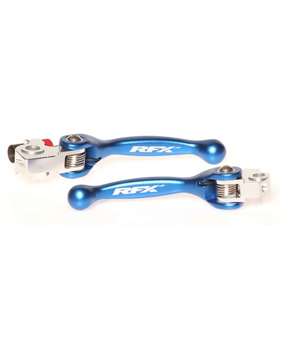 Kit Levier Embrayage et Frein Moto RFX Ensemble de leviers flexibles forgés RFX Race (Bleu)