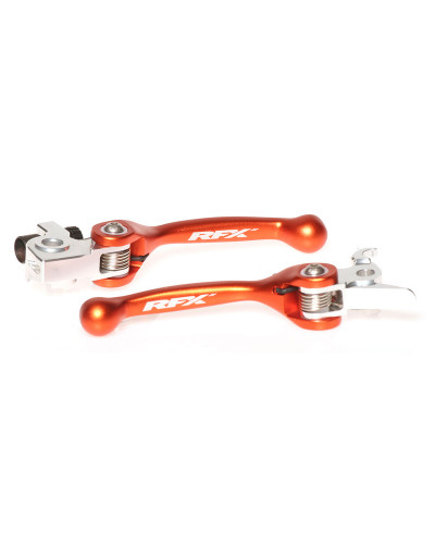 Kit Levier Embrayage et Frein Moto RFX Ensemble de leviers flexibles forgés RFX Race (Orange) - KTM Divers freins Brembo / embrayages Bremb