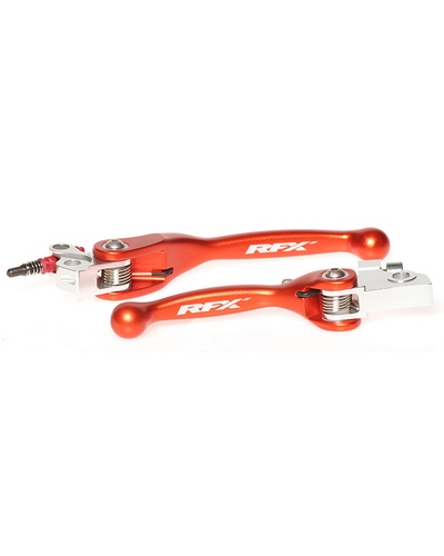 Kit Levier Embrayage et Frein Moto RFX Ensemble de leviers flexibles forgés RFX Race (Orange) - KTM SX65/85