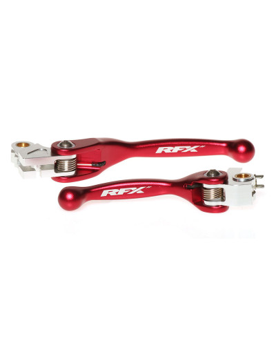 Kit Levier Embrayage et Frein Moto RFX Ensemble de leviers flexibles forgés RFX Race (Rouge) Brembo