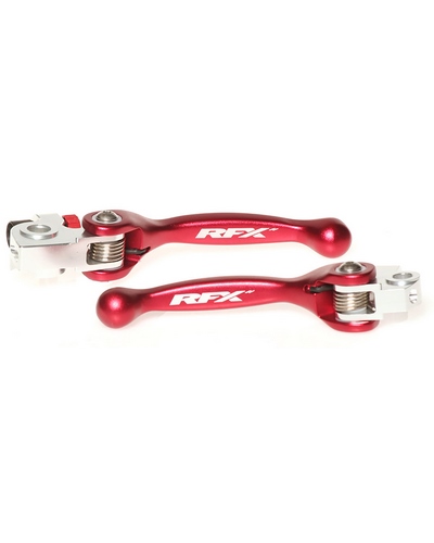 Kit Levier Embrayage et Frein Moto RFX Ensemble de leviers flexibles forgés RFX Race (Rouge)