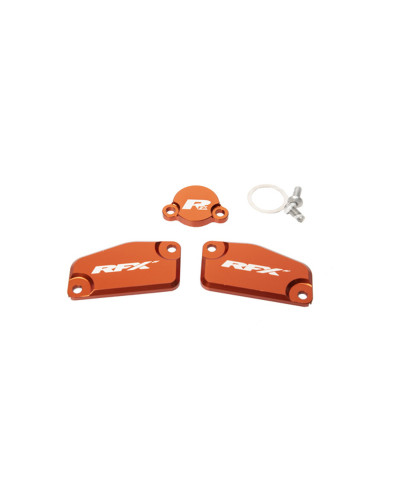 Bouchon Réservoir Moto RFX Jeu de bouchons de réservoir RFX Pro (Orange) - KTM SX65/85 (Frein et embrayage Formula)