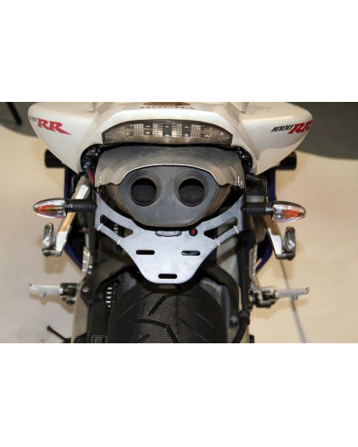 Support Plaque Immatriculation Moto RG RACING Support de plaque R&G RACING noir Honda CBR600RR/1000RR Fireblade