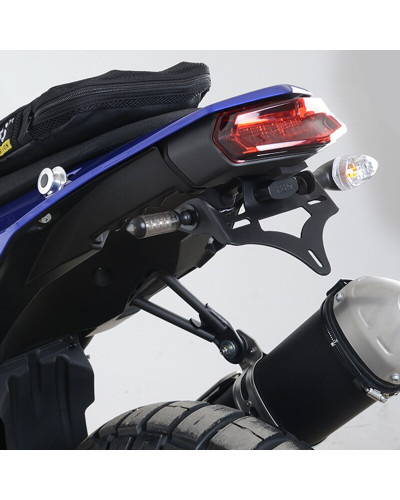 Support de Plaque Moto Universel - Moto Accessoires - Porte Plaque  d'immatriculation arrière avec Bande pour Autocollants et/ou réfléchissant  - Cadre