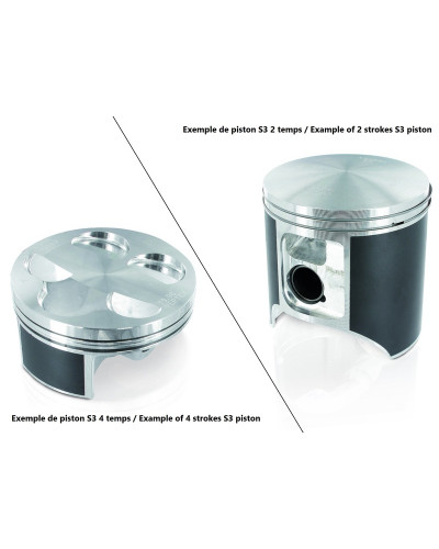 Piston Moto S3 Piston S3 coulé Ø 53.95 mm compression standard Sherco TR125/Beta