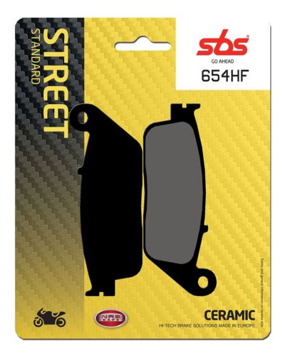 Plaquettes Freins SBS Plaquettes de frein moto SBS 654HF Street organique