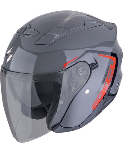 Casque Jet Moto SCORPION EXO Exo-230 Cit-E gris-rouge