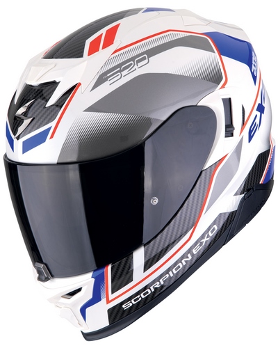 Casque Intégral Moto SCORPION EXO Exo-520 Evo air Lena blanc-bleu Casque Intégral Moto SCORPION EXO Exo-520 Evo air Lena blanc-bleu