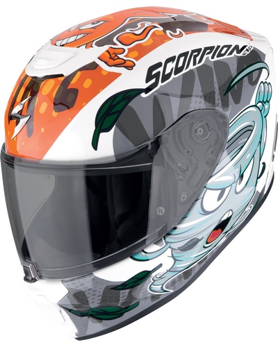 Casque Enfant SCORPION EXO Exo-JNR The4Elements bleu-orange