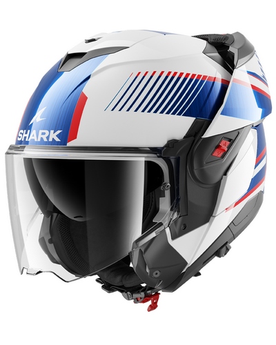 Casque Modulable Moto SHARK OXO Sikter bleu-rouge