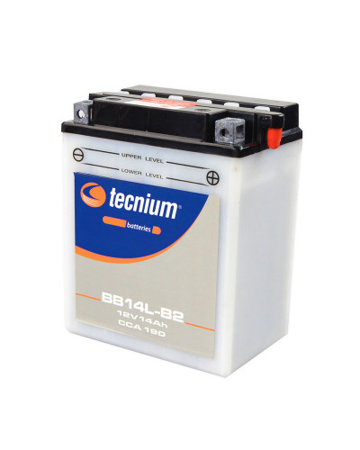 Batterie Moto TECNIUM Batterie TECNIUM BB14L-B2 conventionnelle livrée avec pack acide