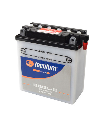 Batterie Moto TECNIUM Batterie TECNIUM BB5L-B conventionnelle livrée avec pack acide