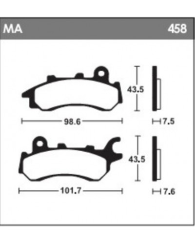 Plaquettes Freins TECNIUM Plaquettes de frein TECNIUM - MA458